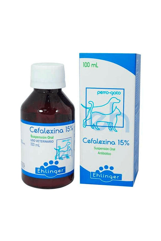 Ehlinger cefalexina 15% jarabe 100 ml - medicamento - gato y perro
