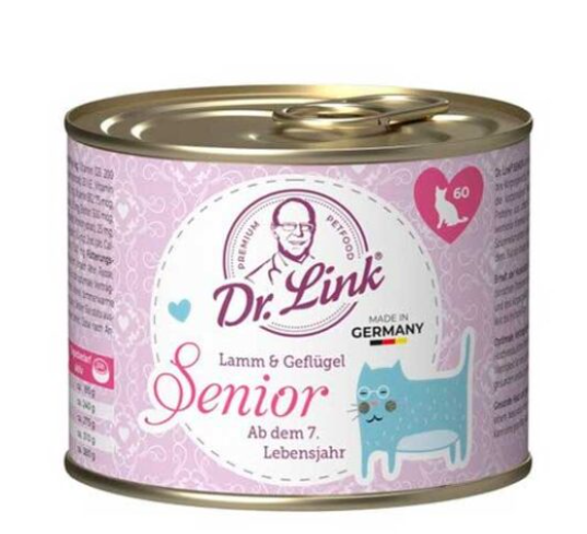 Dr.Link Alimento Húmedo Senior Cordero y Aves 200 gr
